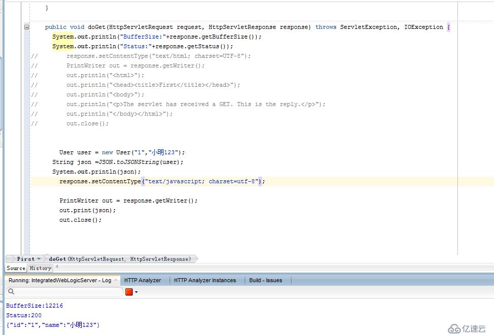 Servlet Response JSON的示例分析