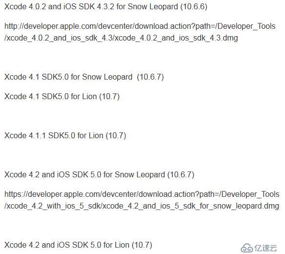 XCode各版本與Mac OS各版本對應(yīng)列表