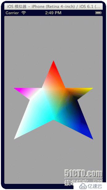 opengl学习入门之模拟器利用element方法绘制五角星