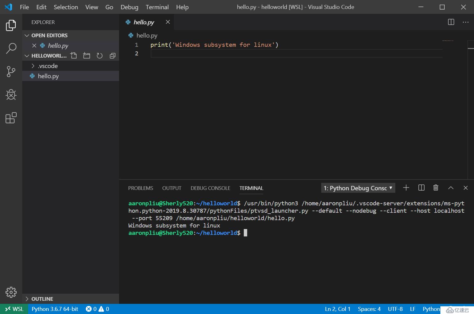 Windows写代码，Linux运行 （WSL & VS Code）