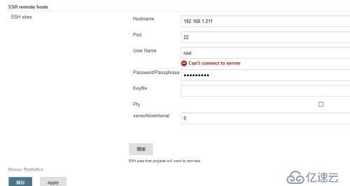 Jenkins配置ssh时总是提示Can't connect to server