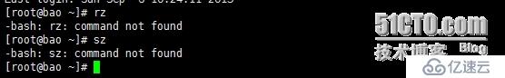Xshell中输入rz提示：-bash: rz: command not found