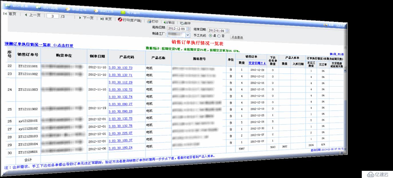 制作销售订单按期交货率统计报表