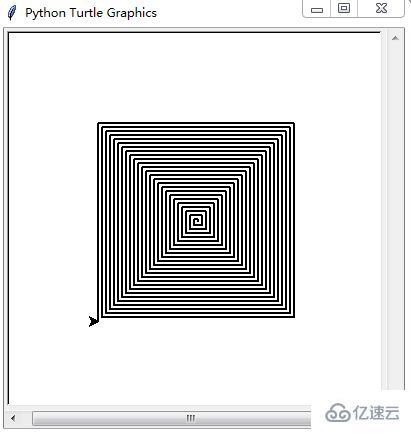 python如何画正方形螺旋线