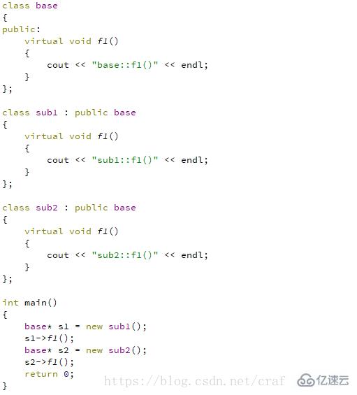 C++11中多态和虚函数、override说明符的示例分析
