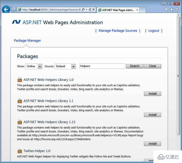 ASP.NET学习 WebPages 帮助器是什么