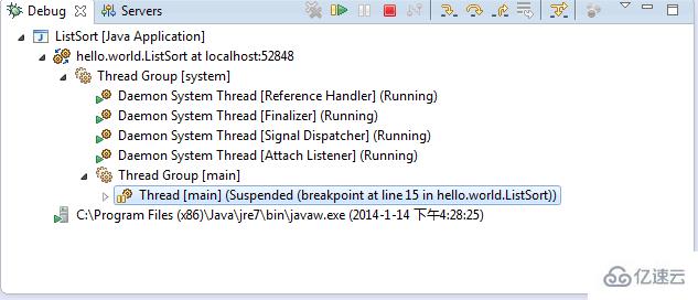 Java Eclipse进行断点调试的案例