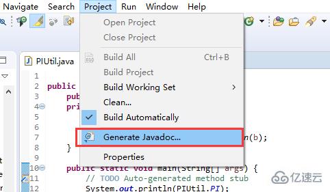 eclipse将java项目生成文档的方法
