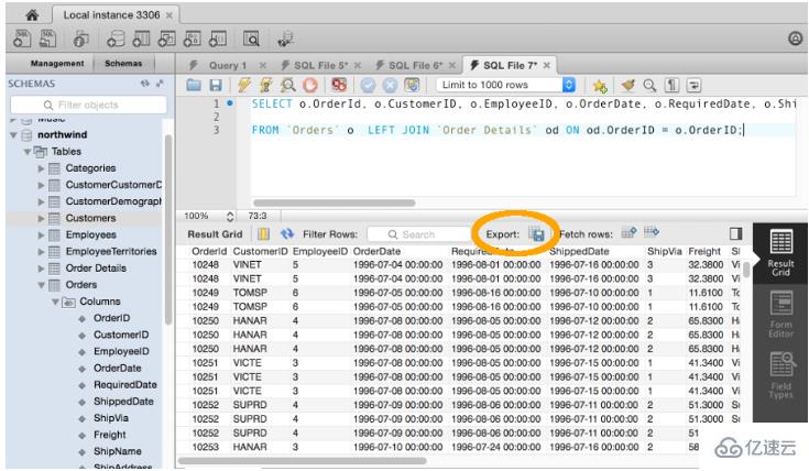 MySQL Workbench查询结果导出步骤