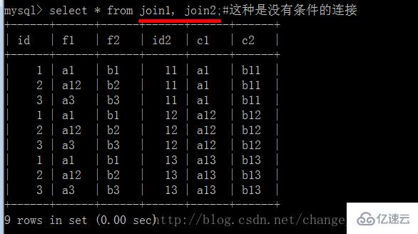 mysql如何实现连接查询