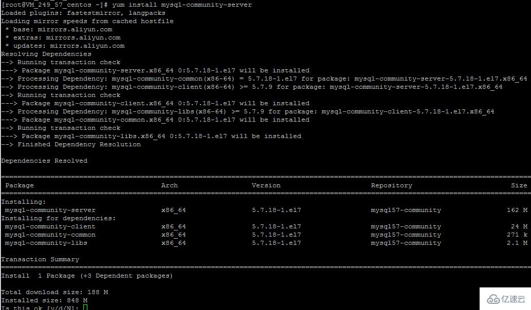Linux下MySQL5.7.18 yum方式从卸载到安装的过程