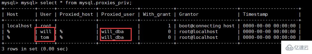 Mysql 5.7.18 利用MySQL proxies_priv如何实现类似用户组管理