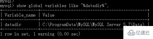 MySQL数据文件如何查看存储位置