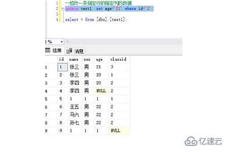 sql修改表内容的方法