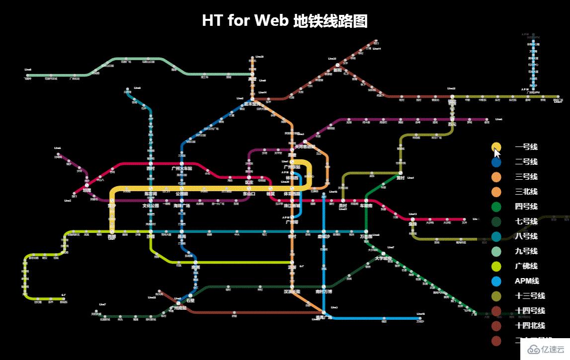 HTML5 Canvas的交互式地铁线路图怎么弄