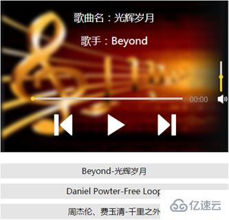 使用HTML5实现网页音乐播放器的案例
