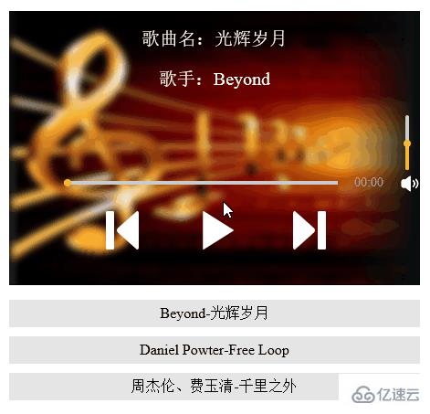 使用HTML5实现网页音乐播放器的案例
