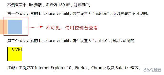 如何使用backface-visibility属性