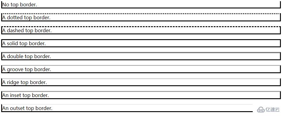 css中border-top-style属性如何使用