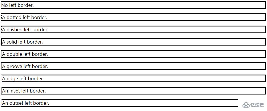 css中border-left-style属性的使用方法