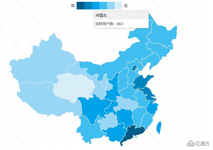 PHP中使用jQuery实现中国地图热点数据统计方法