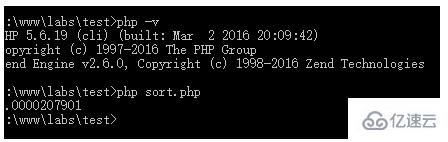 node和php实现冒泡排序的运算速度测试