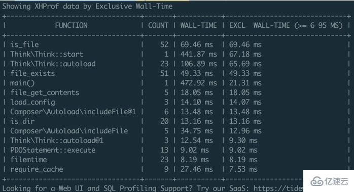 tideways+toolkit對php代碼進行性能分析的案例