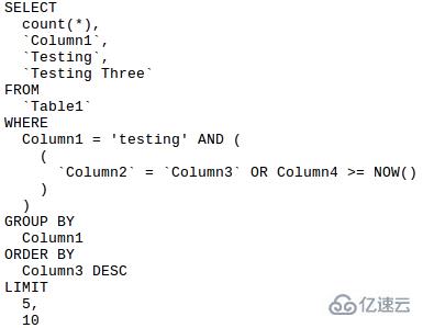 在 PHP中格式化并高亮SQL語句的方法