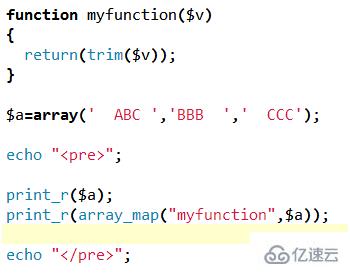 php中array_map()函数--调用回调函数处理数组数据的方法