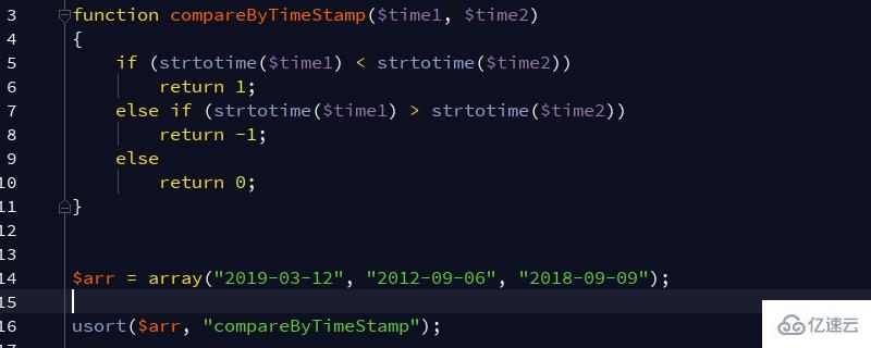 PHP对日期数组进行排序的方法