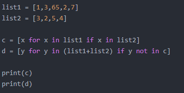 Python開發(fā)中給定兩個(gè)列表怎么找出相同元素和不同元素