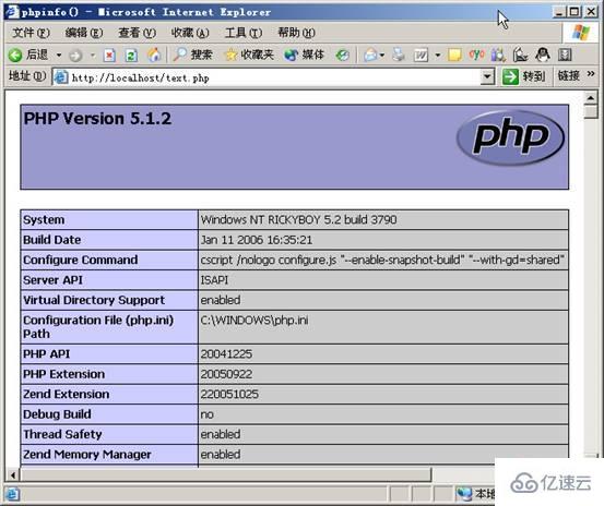 IIS中安装配置php运行环境的步骤