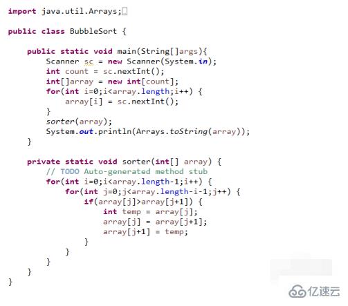 java实现冒泡排序的方法