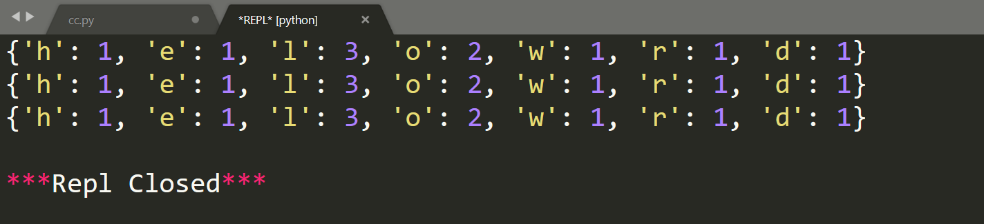 使用python怎么统计字符串中字母出现的次数