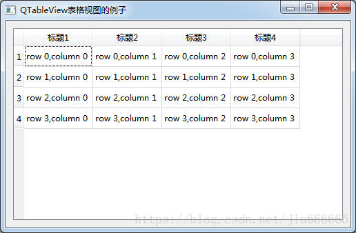 python GUI库图形界面开发之PyQt5表格控件QTableView详细使用方法与实例