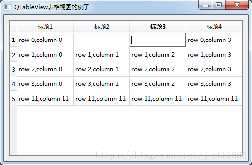 python GUI库图形界面开发之PyQt5表格控件QTableView详细使用方法与实例