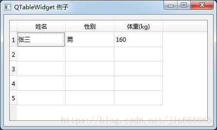 如何在python中使用QTableWidget控件