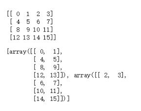 python numpy--数组的组合和分割实例