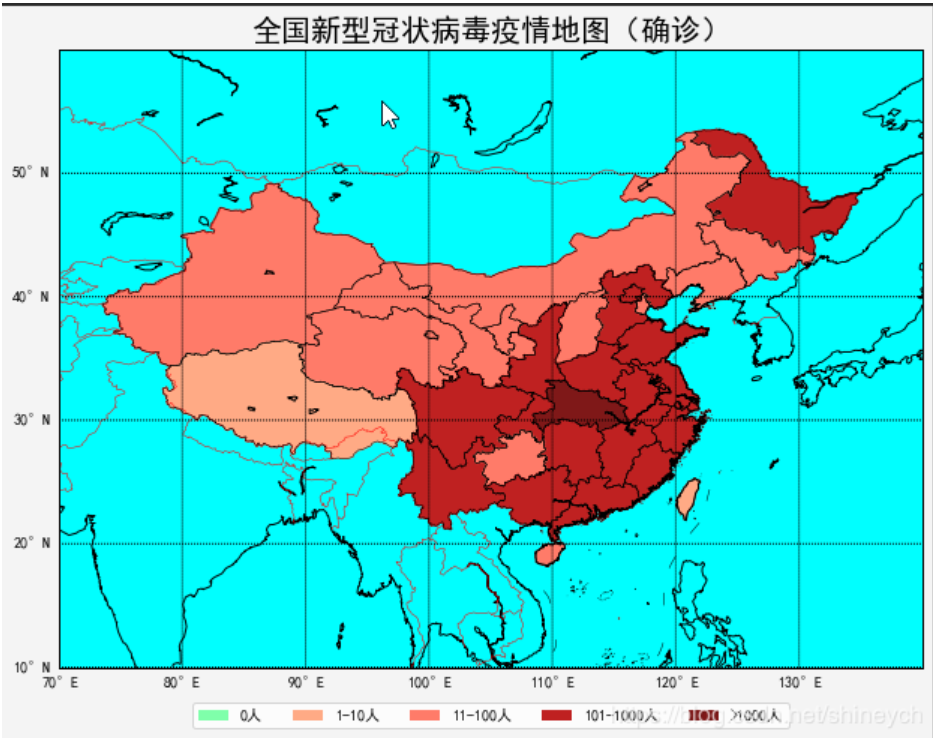 Python抓新型冠状病毒肺炎疫情数据并绘制全国疫情分布的案例分析