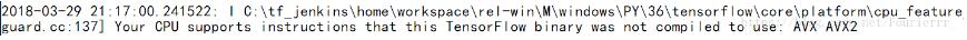 Tensorflow使用时cpu编译不支持警告怎么办