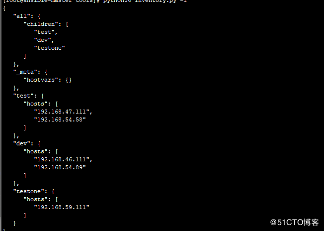 Python中ansible動態(tài)Inventory腳本的示例分析