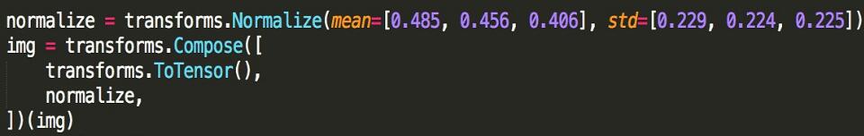 pytorch 图像预处理之减去均值,除以方差的实例