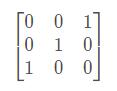 python 实现一个反向单位矩阵示例