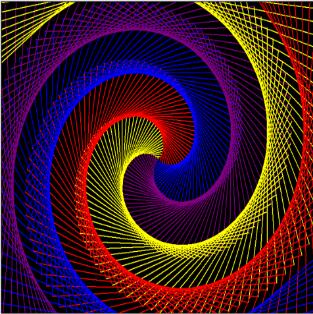 python中彩色螺旋线绘制引发的问题如何处理