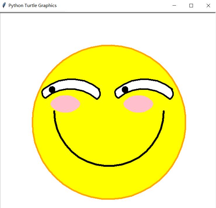 使用python的turtle繪畫(huà)滑稽臉實(shí)例