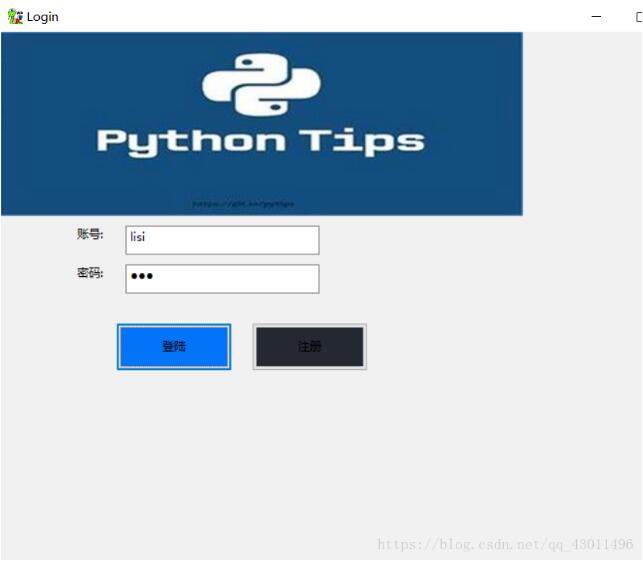 怎么在wxpython中使用pymysql实现一个用户登陆功能