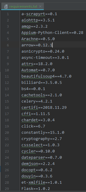 如何使用python生成requirements.txt