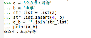 Python字符串中添加、插入特定字符的方法