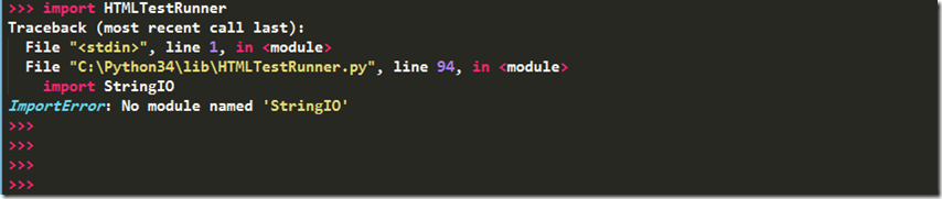 详解python3中用HTMLTestRunner.py报ImportError: No module named 'StringIO'如何解决