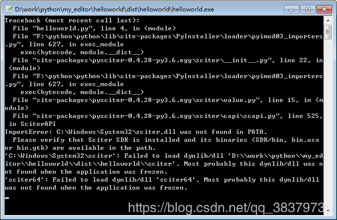 Python3+PyInstall+Sciter中报错缺少dll、html等文件怎么办
